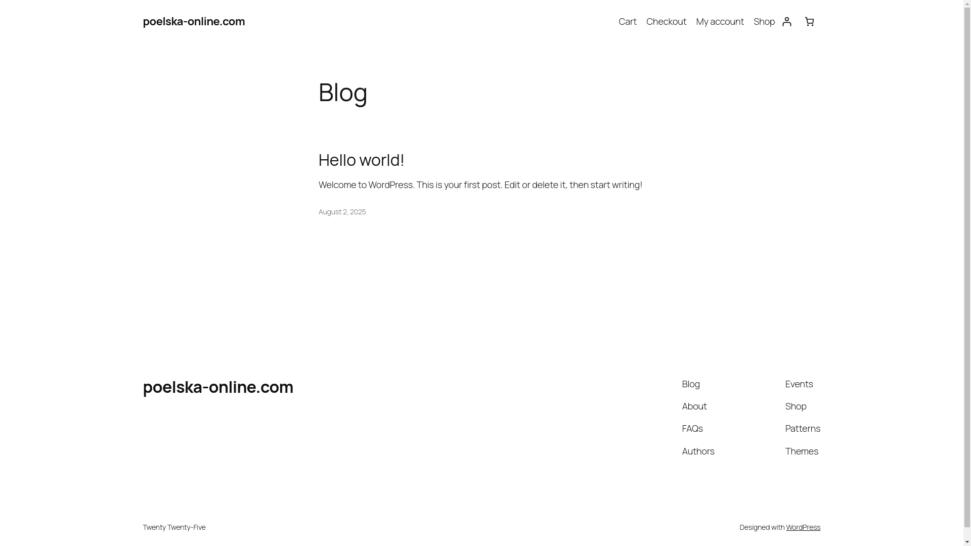 website screenshot of https://poelska-online.com/