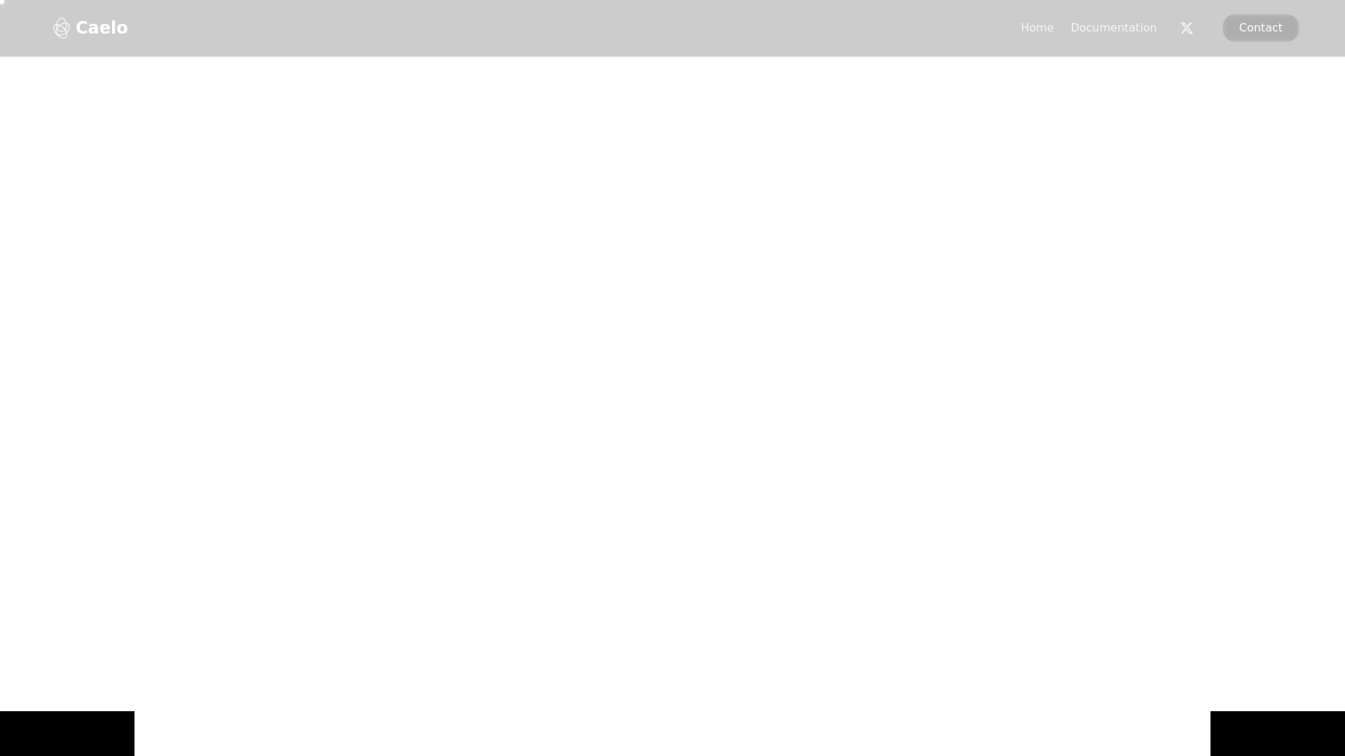 website screenshot of https://caelo.cloud/