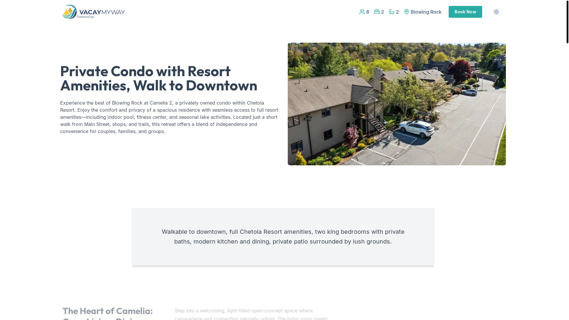 website screenshot of https://serenechetola.vacations/