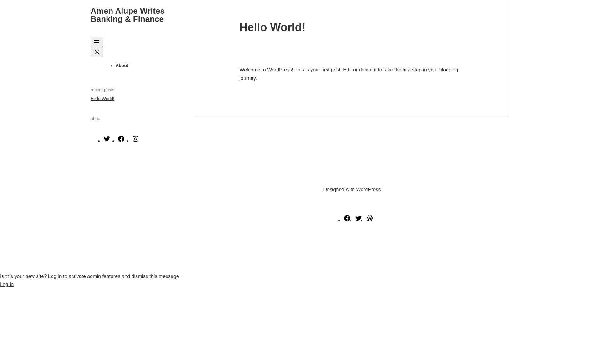 website screenshot of https://amenwritesbankingfinance.com/