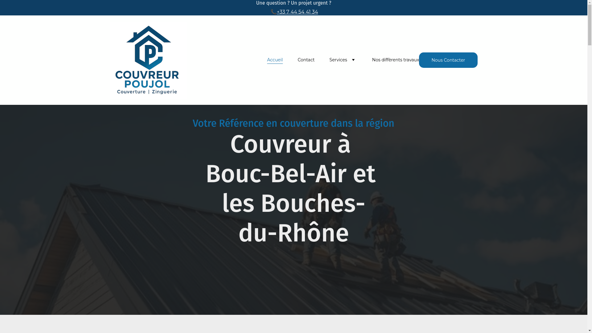 website screenshot of https://couvreurpoujol.fr/