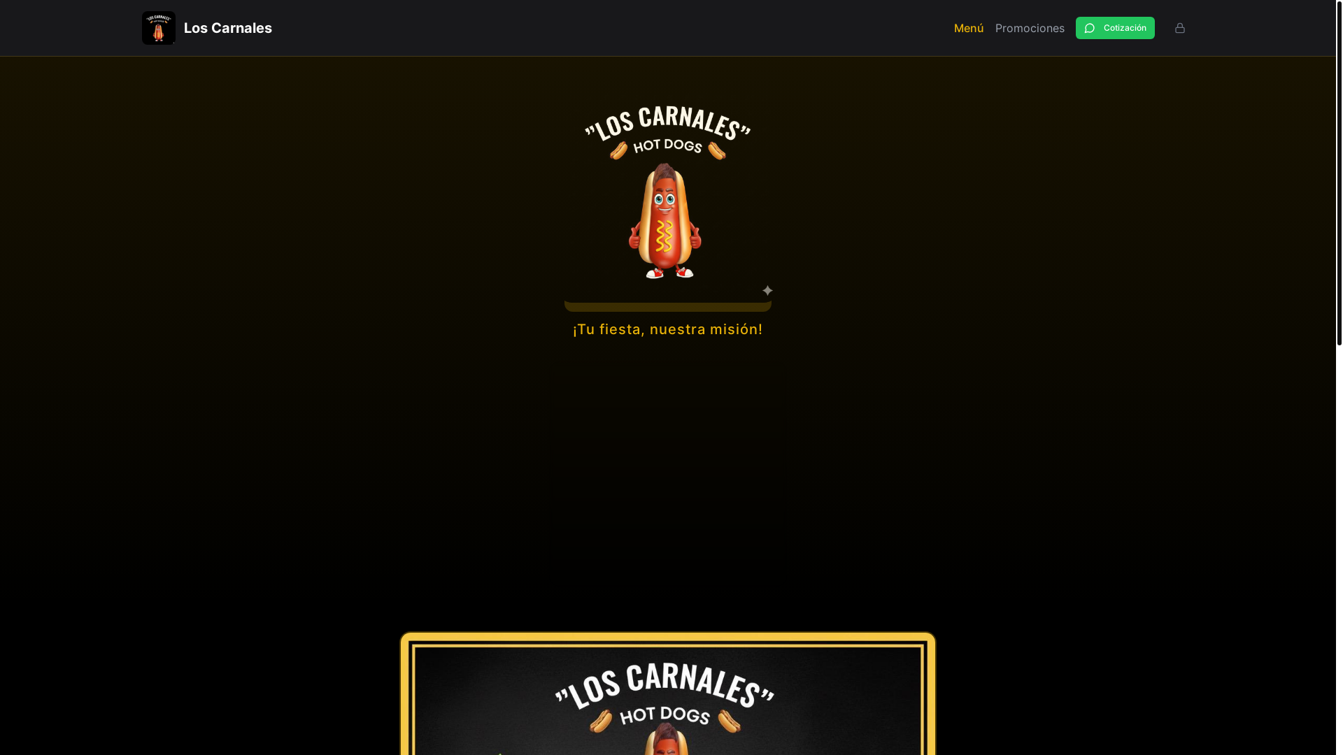 website screenshot of https://loscarnaleshotdogs.com/