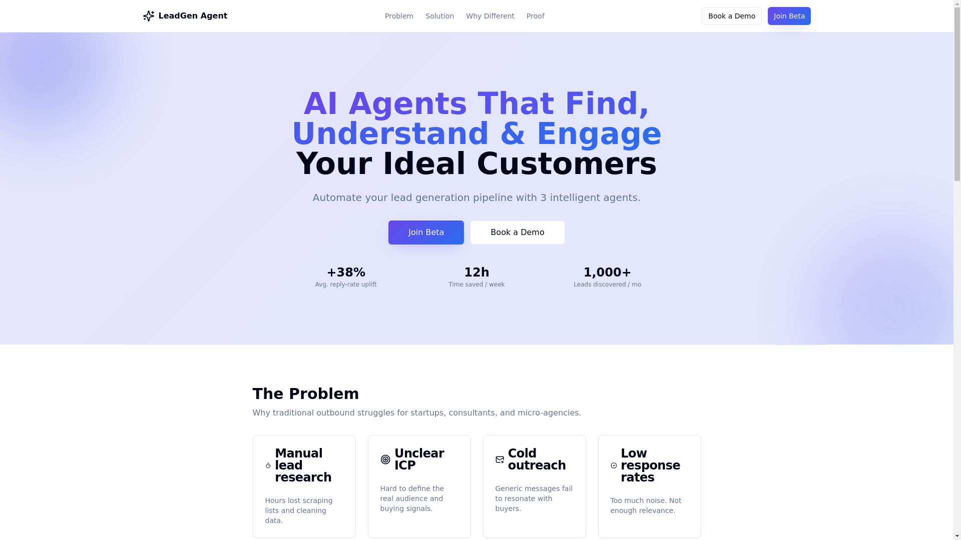 website screenshot of https://leadgnx.com/