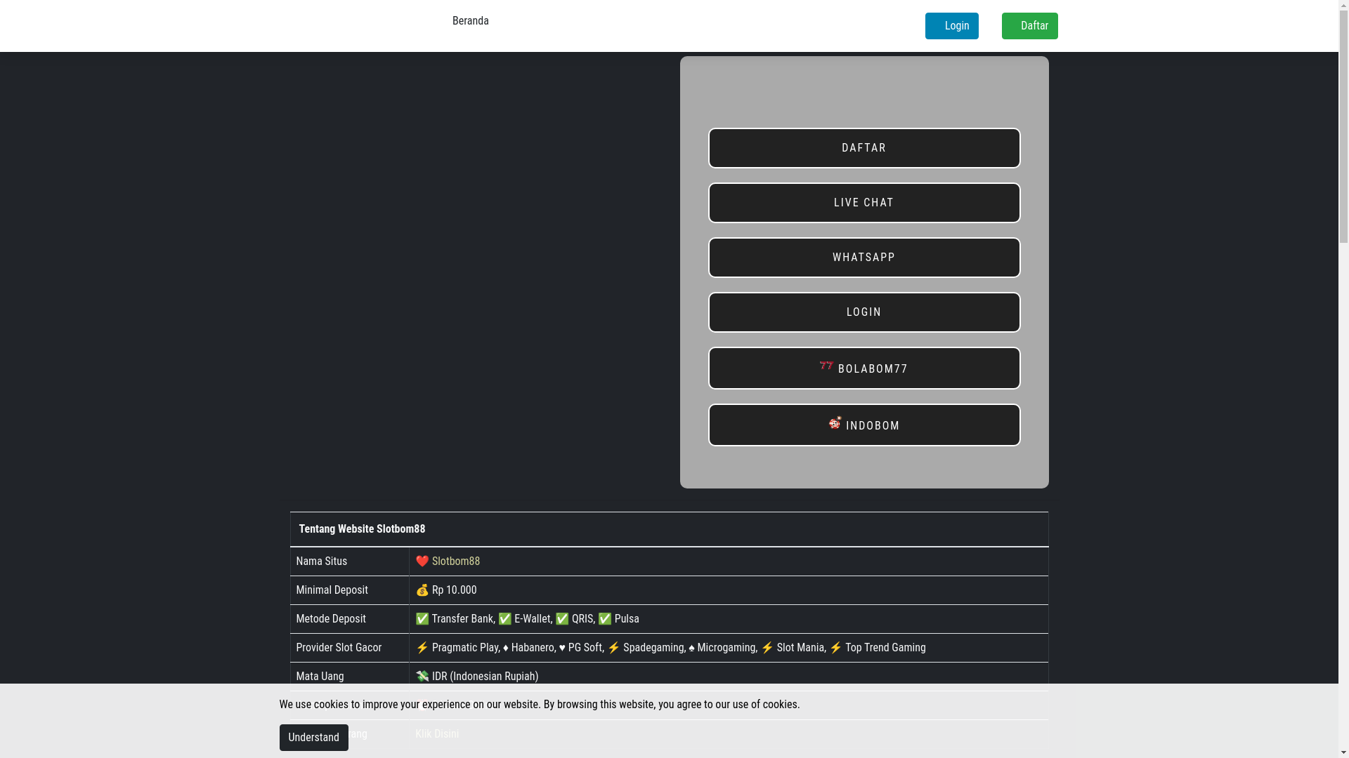 website screenshot of https://slotbom.pages.dev/