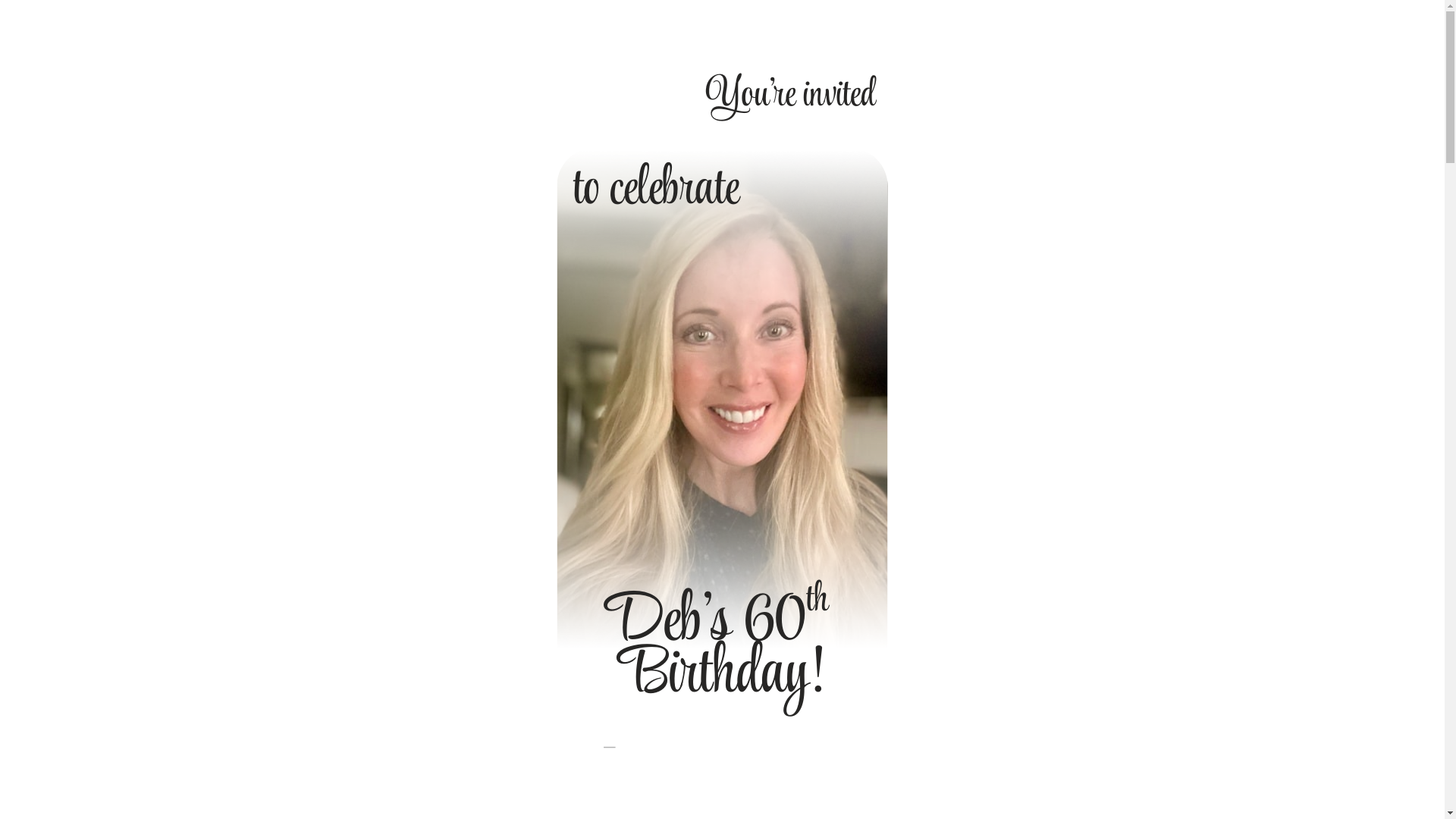 website screenshot of https://debsbirthdayevent.com/