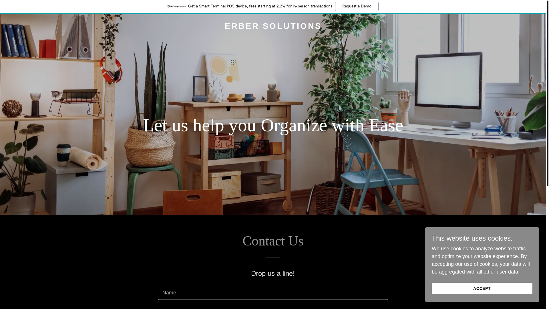 website screenshot of https://erbersolutions.com/