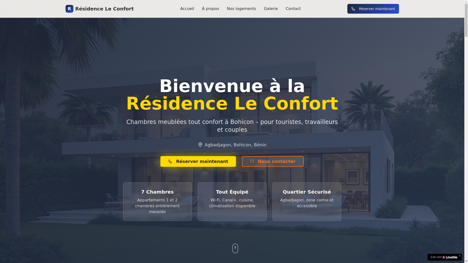 website screenshot of https://xn--rsidenceleconfort-btb.com/
