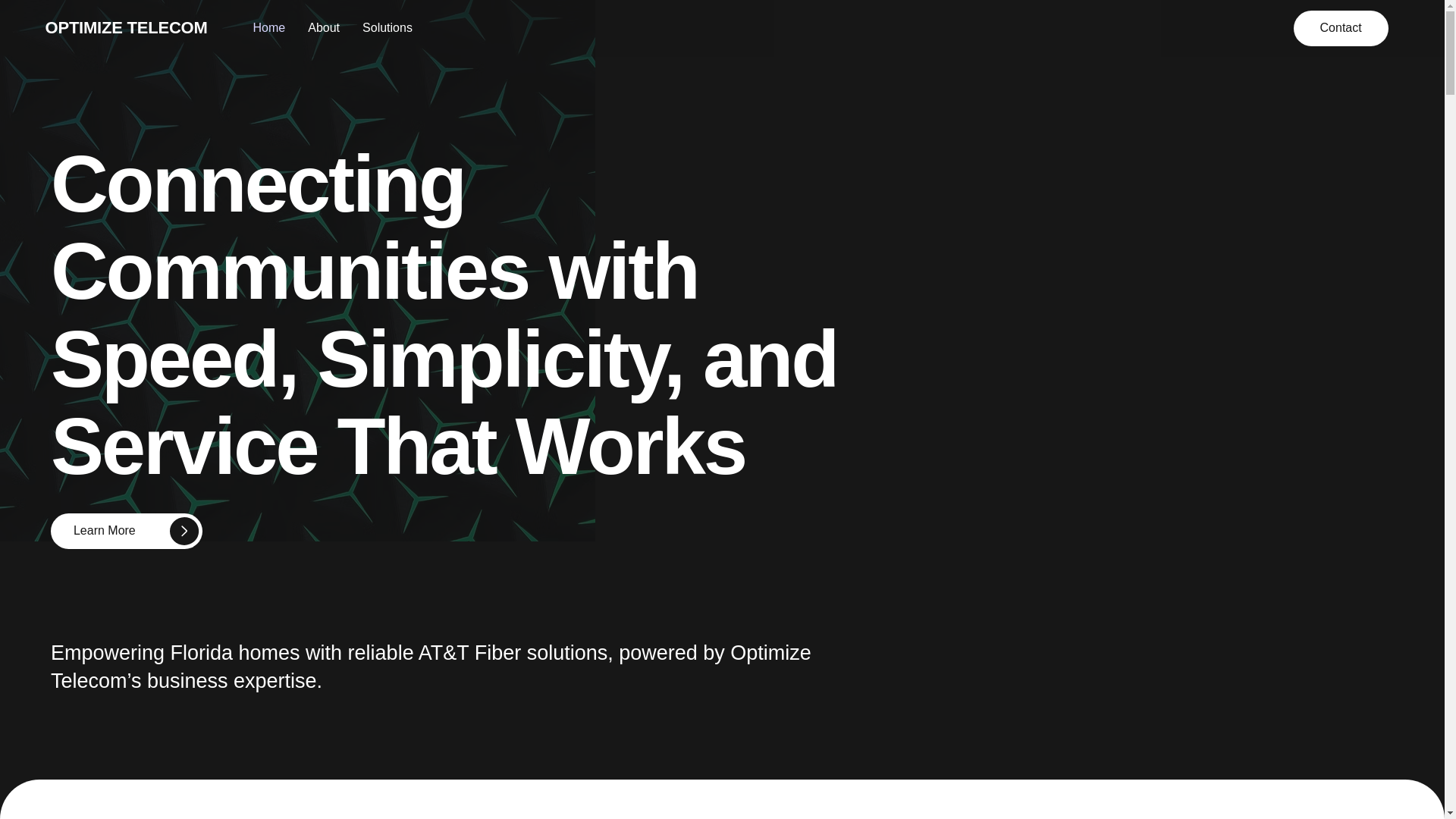 website screenshot of https://optimizetelecomgroup.com/