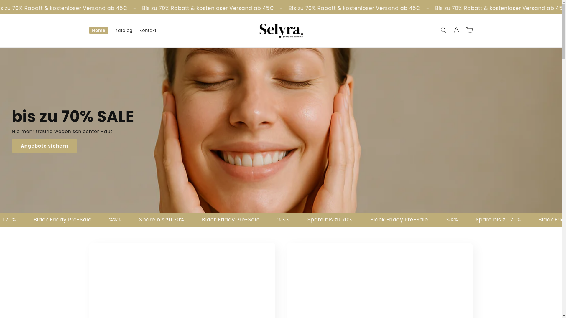 website screenshot of https://shopselyra.de/