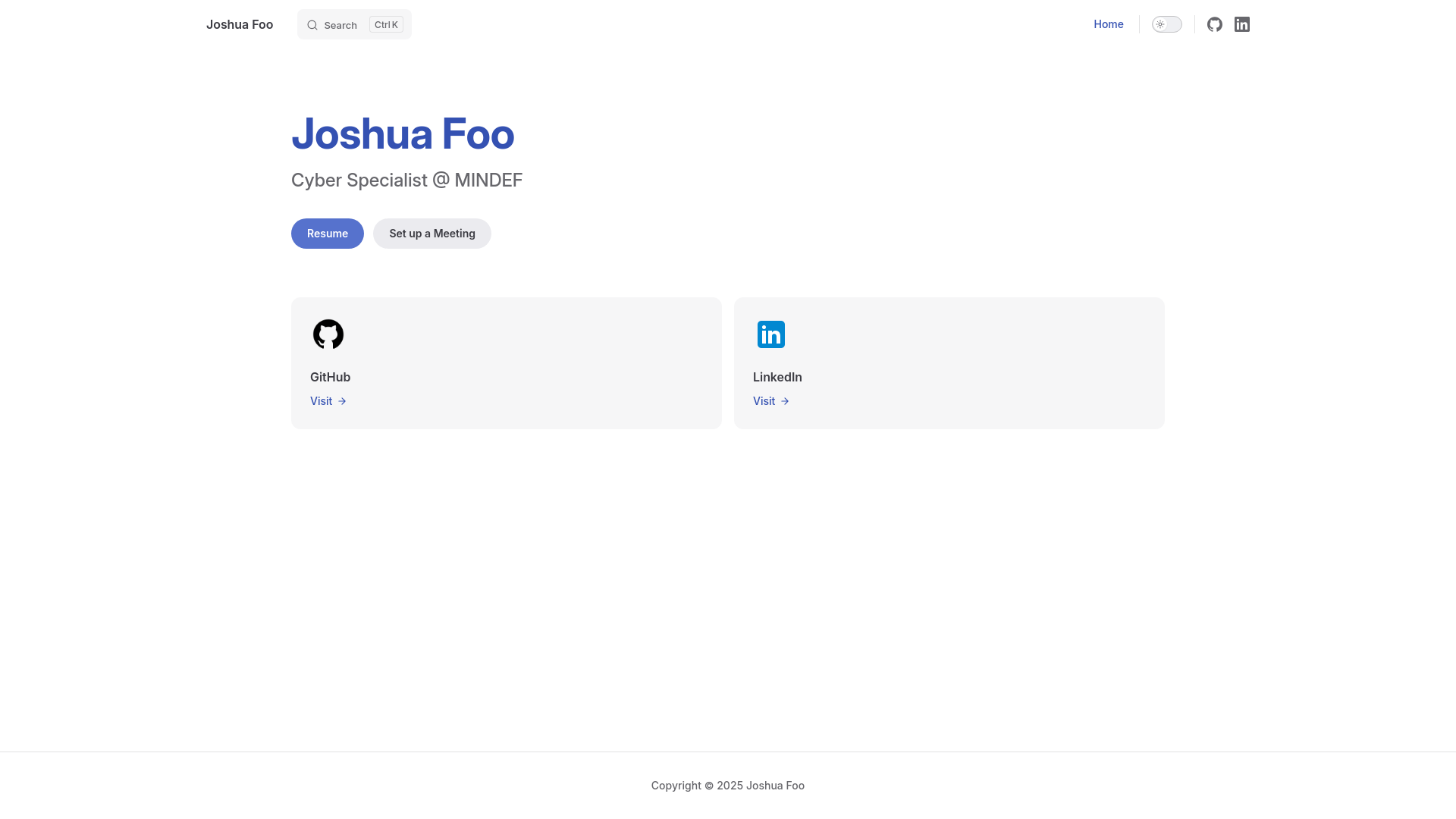 website screenshot of https://joshuafoo.pages.dev/