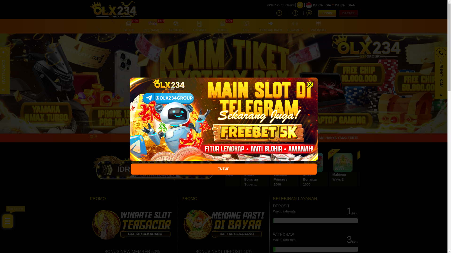 website screenshot of https://mainolx234.bond/