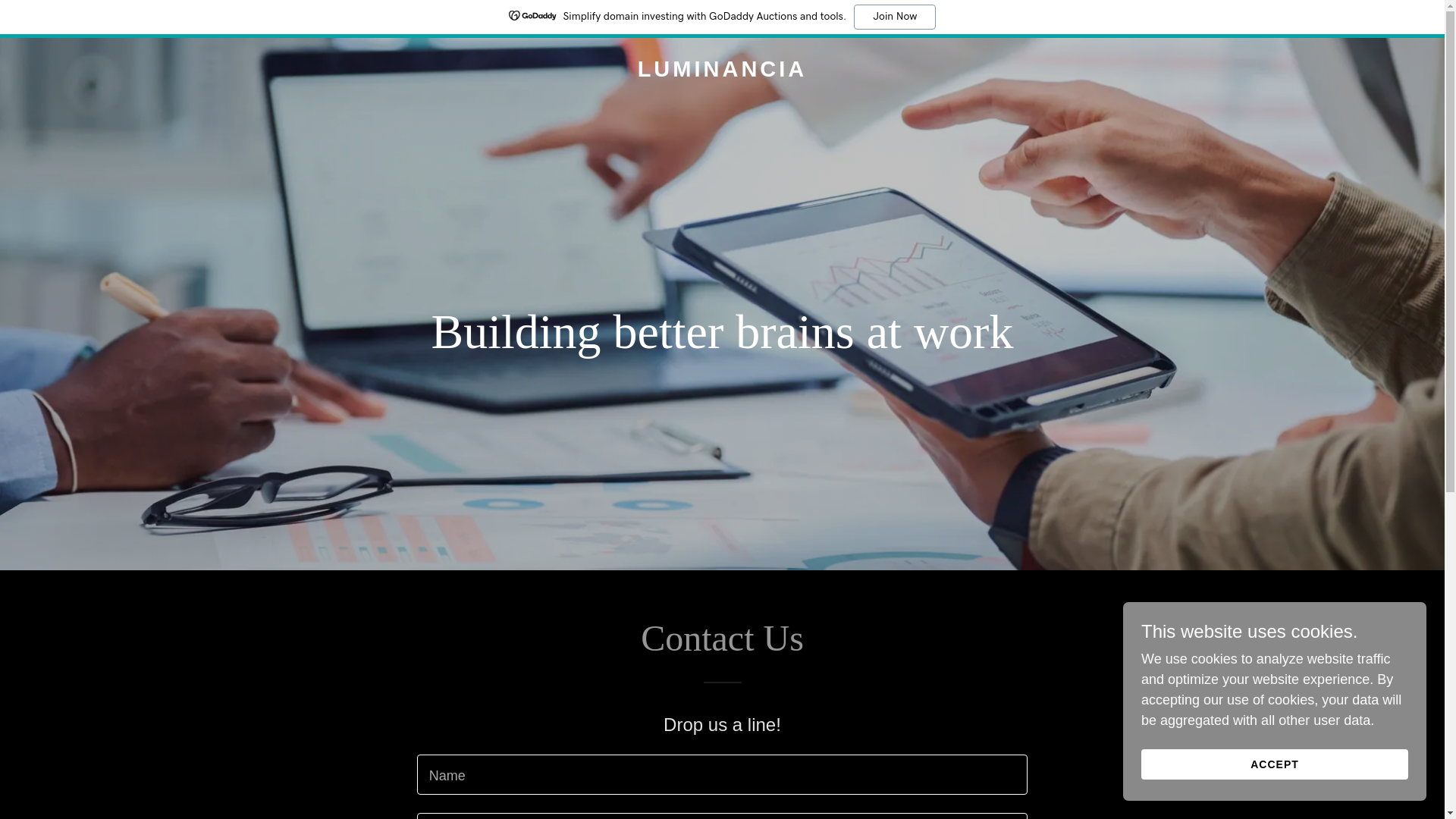 website screenshot of https://luminancia.com.au/