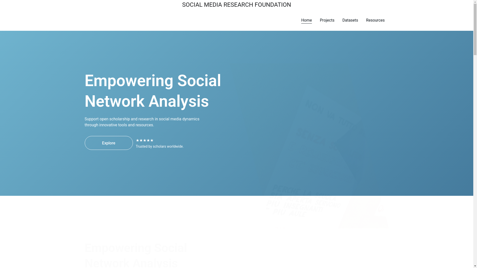 website screenshot of https://socialmediafdn.com/
