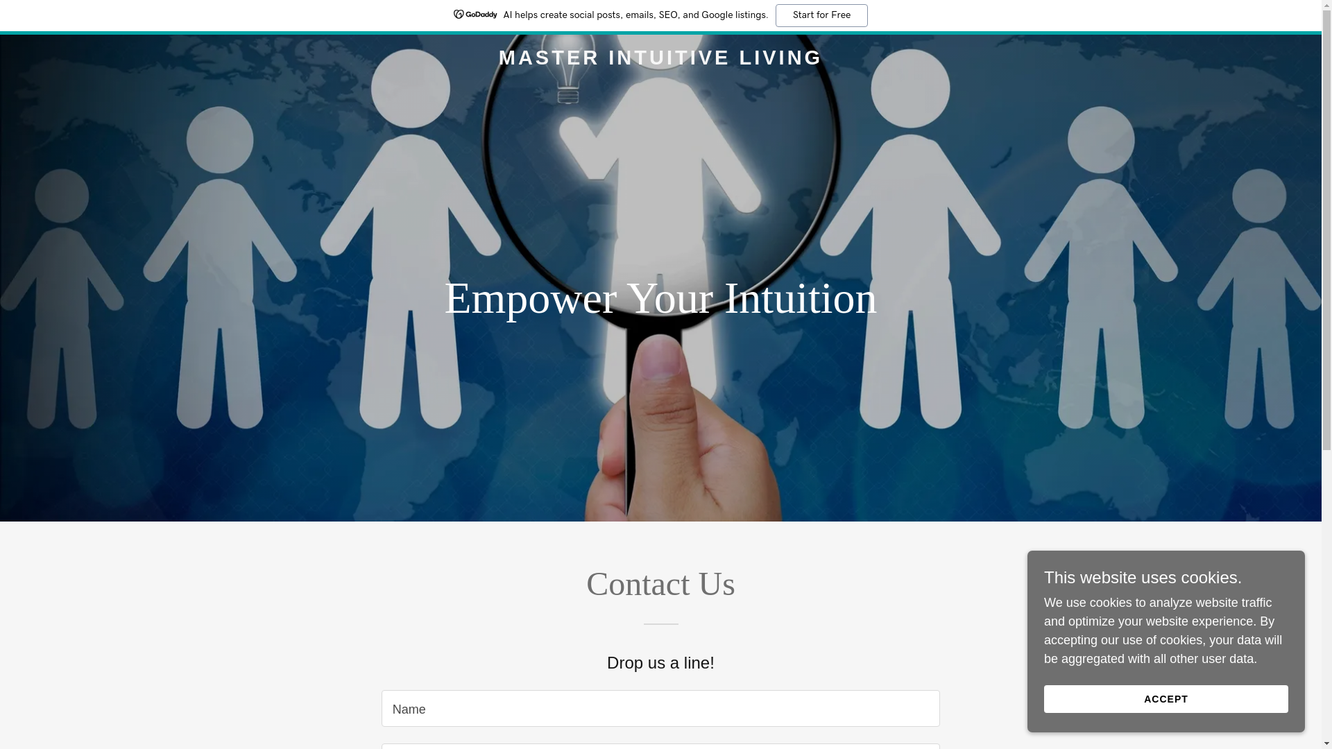 website screenshot of https://elevateintuitiveliving.com/