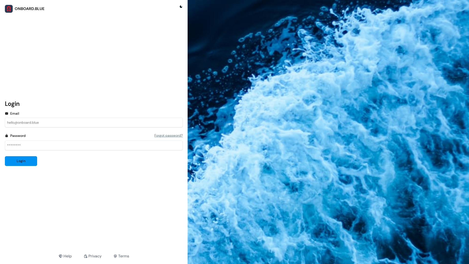 website screenshot of https://onboard-web-staging.pages.dev/