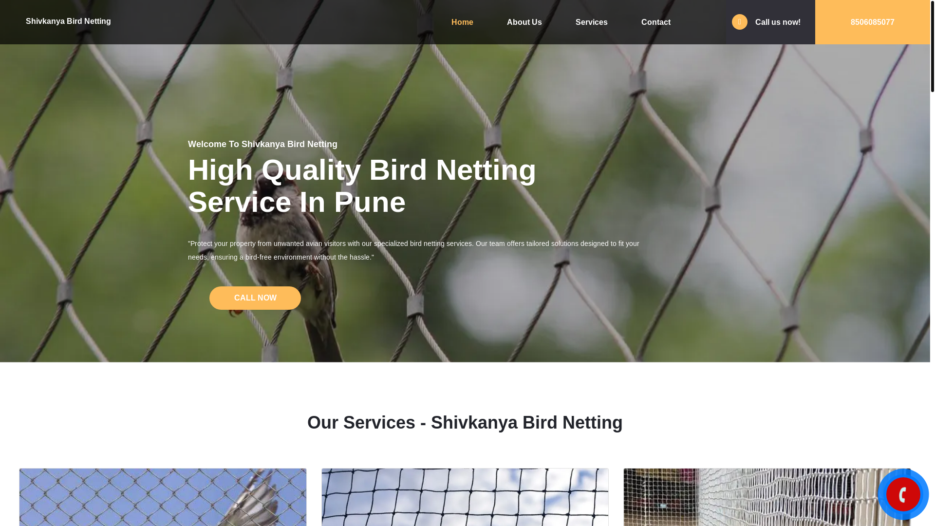 website screenshot of https://shivkanyabirdnetting.live/