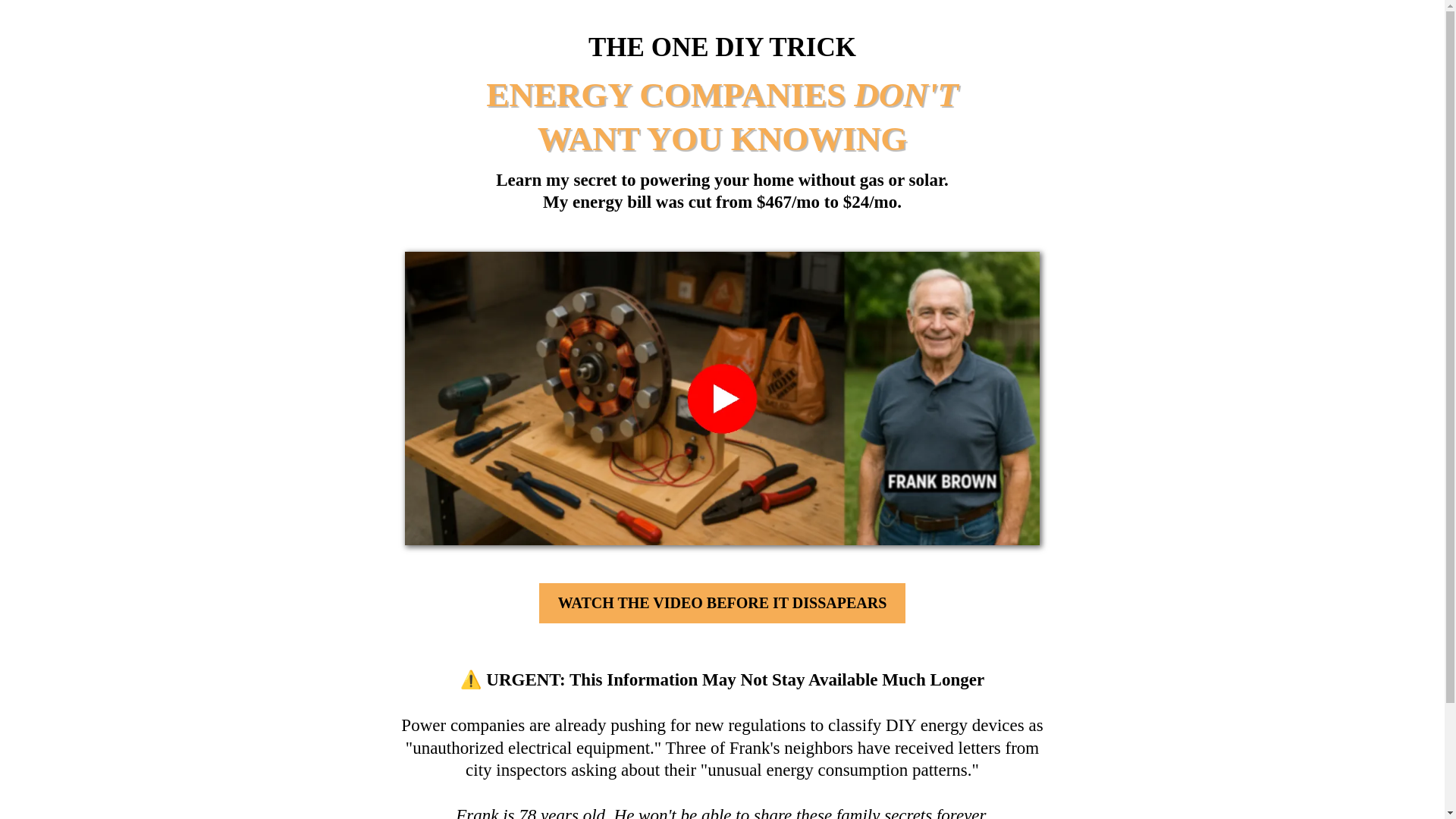 website screenshot of https://diyenergytricks.org/