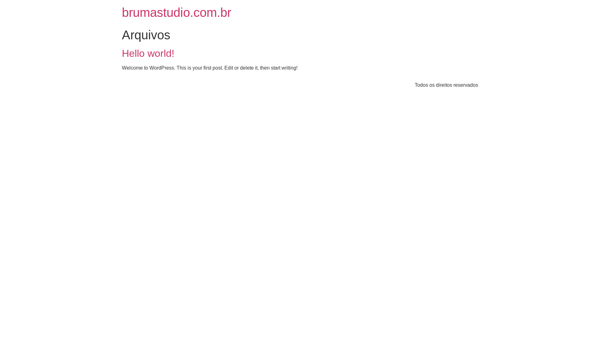 website screenshot of https://brumastudio.com.br/