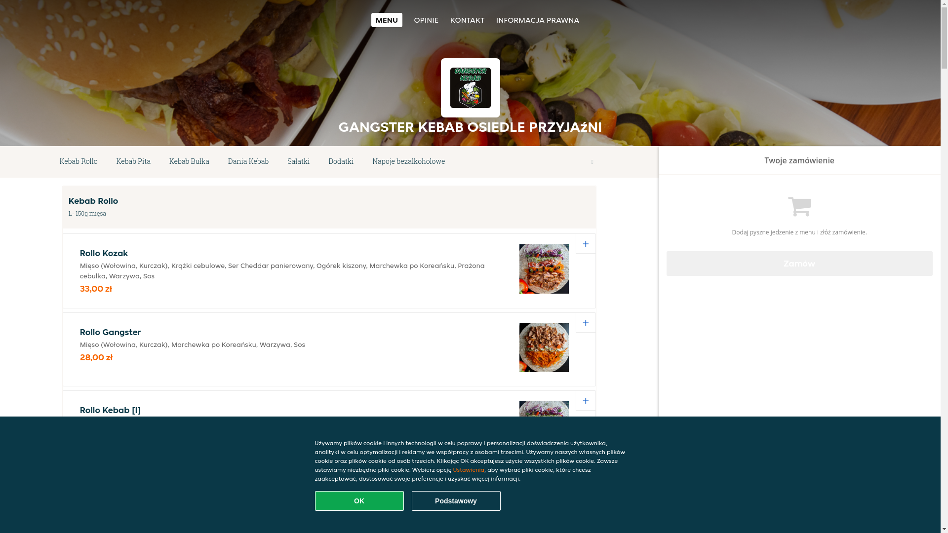website screenshot of https://gangster-kebab-wejherowo.pl/