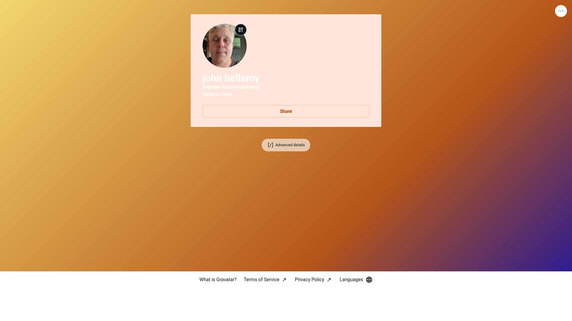 website screenshot of https://johnbellamy.link/