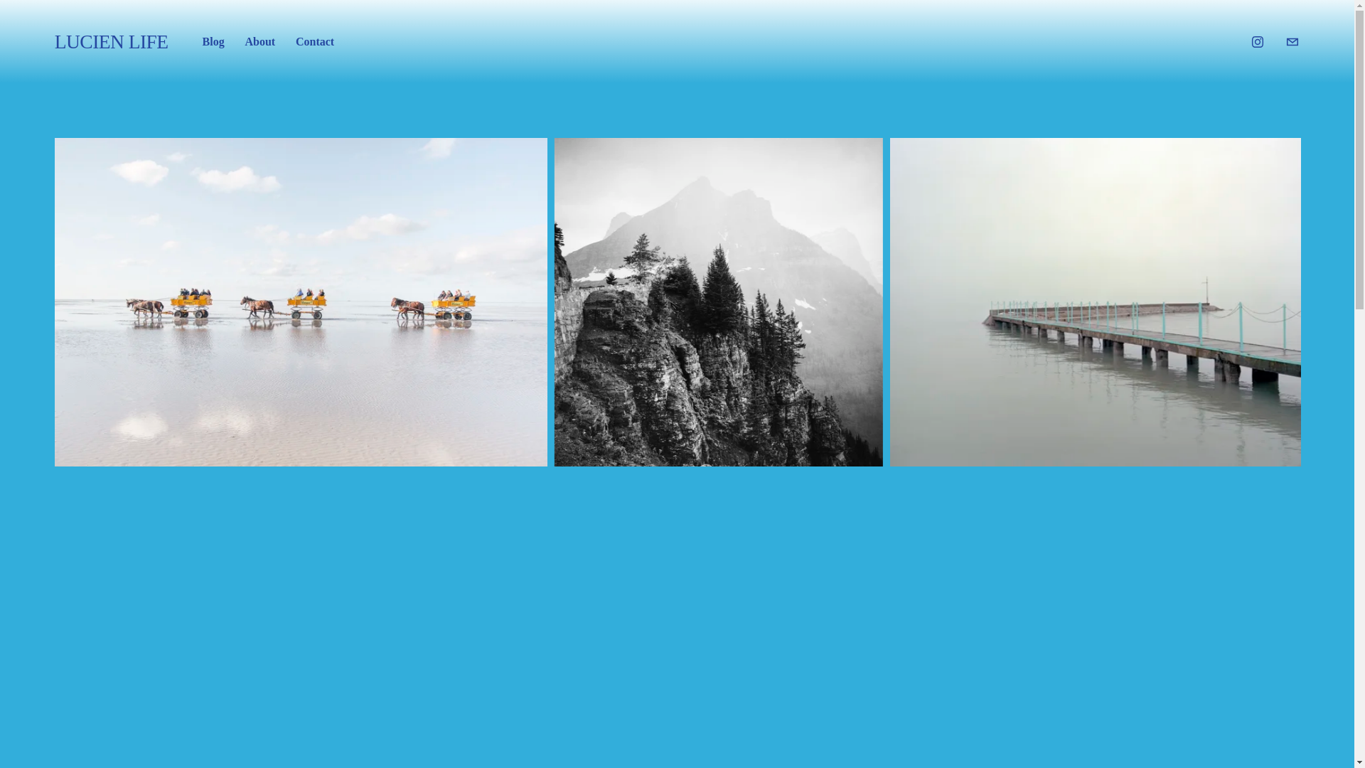 website screenshot of https://lucienlifephotography.org/