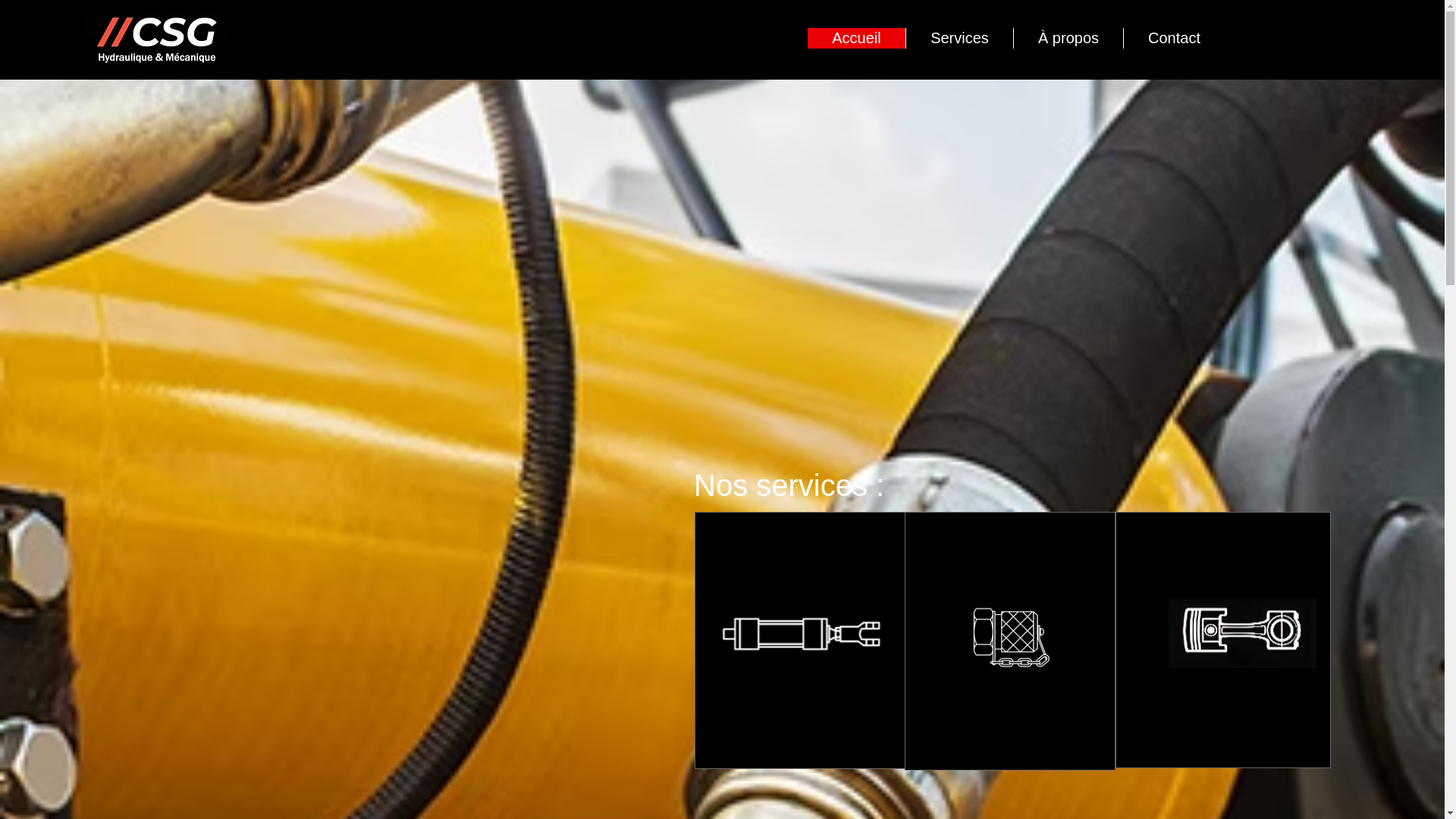 website screenshot of https://csg-hydromeca.ch/