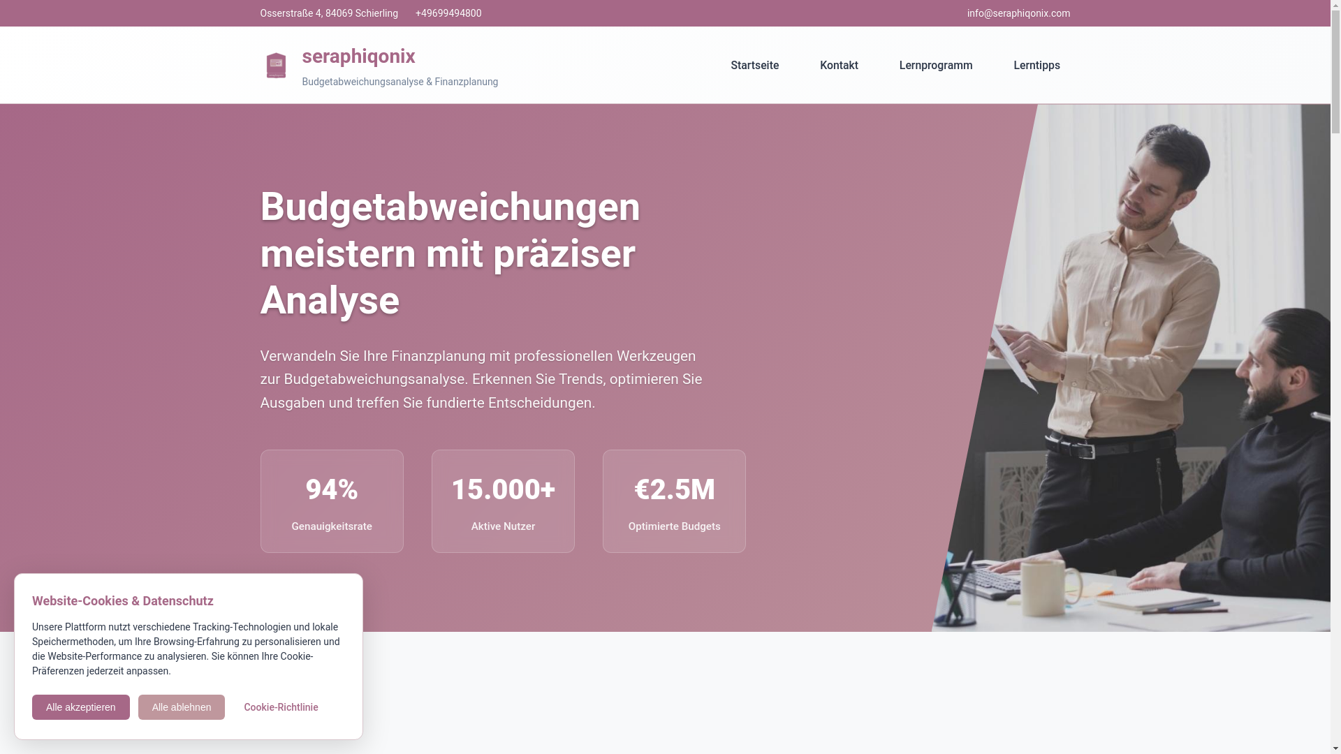 website screenshot of https://seraphiqonix.com/