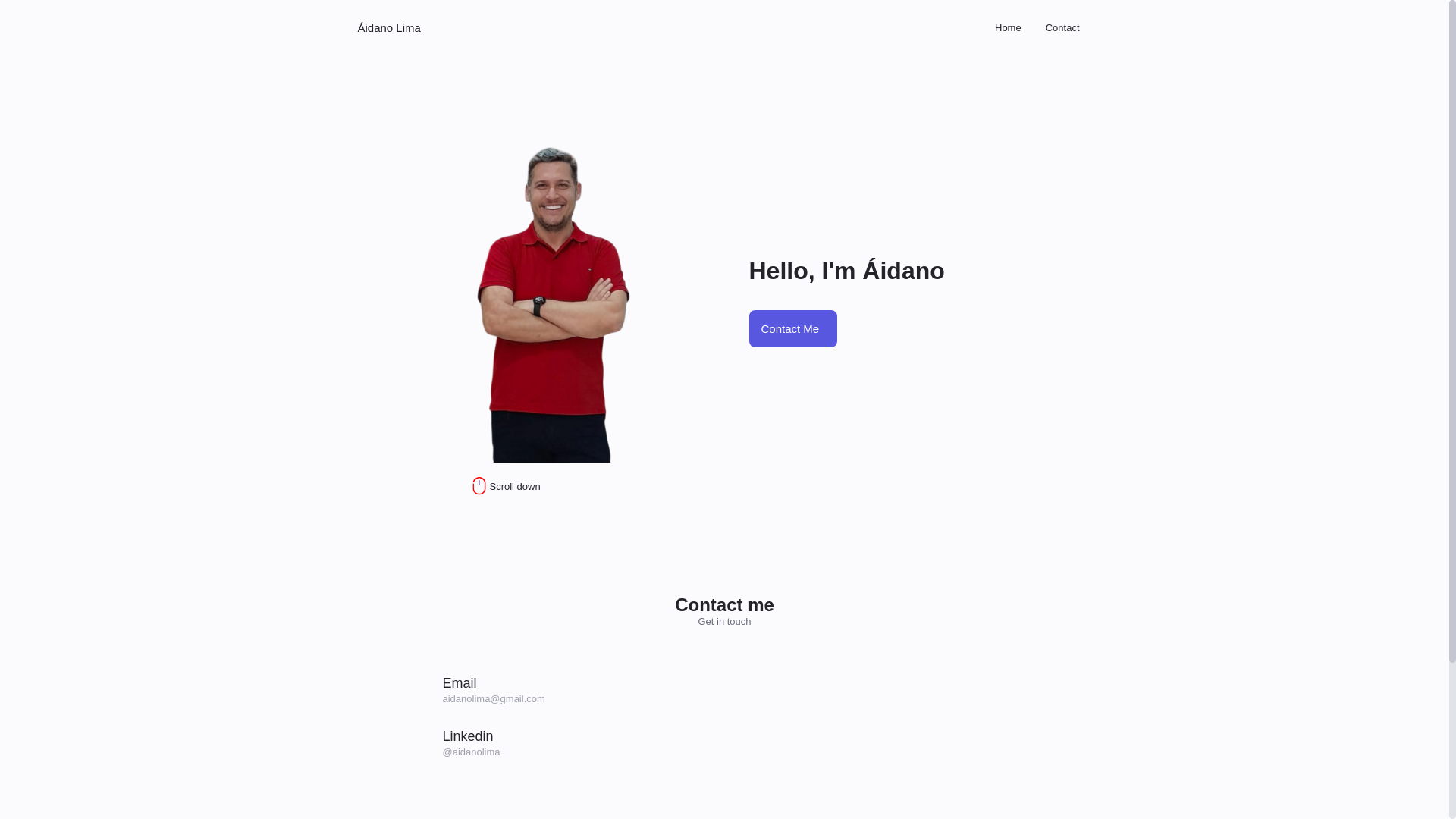 website screenshot of https://aidanolima.com.br/