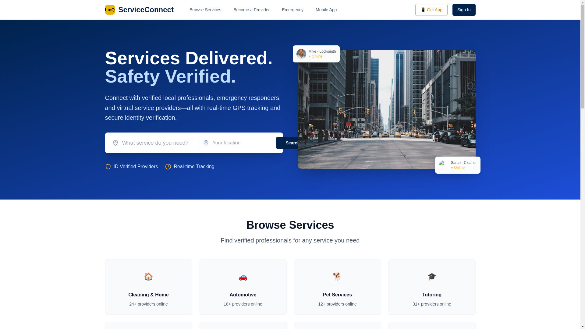 website screenshot of https://linqmobilecanada.com/
