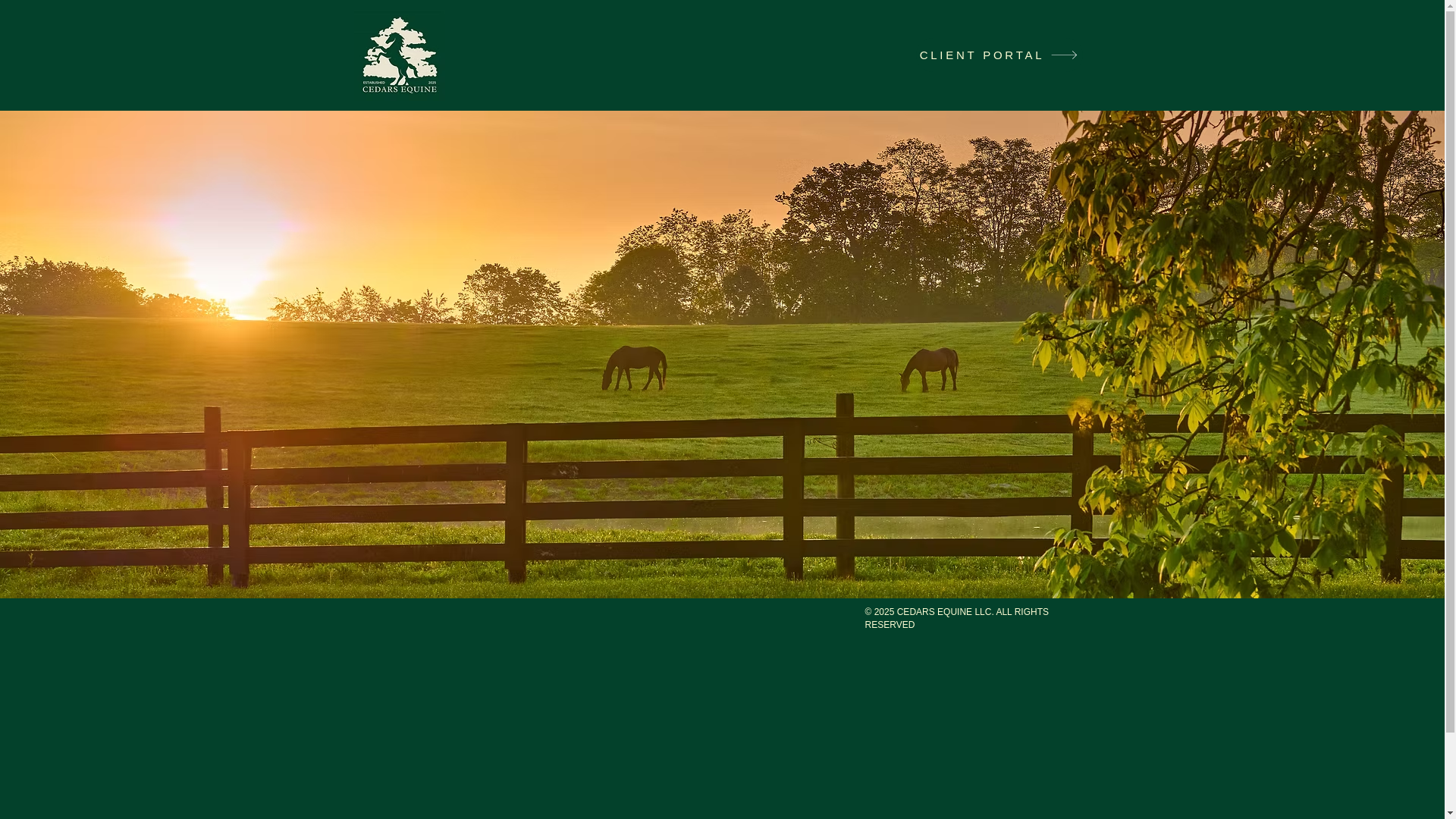 website screenshot of https://cedarsequine.net/