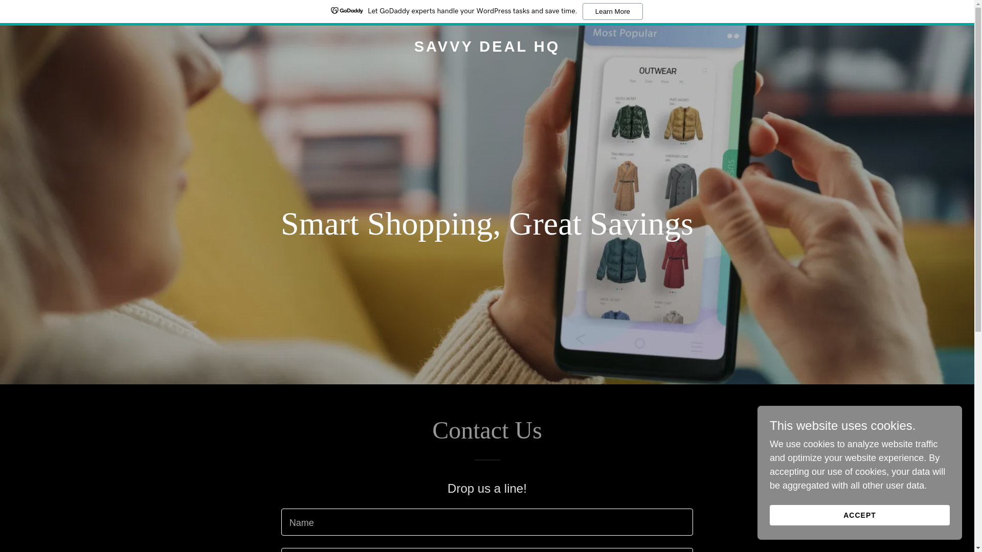 website screenshot of https://savvydealhq.com/