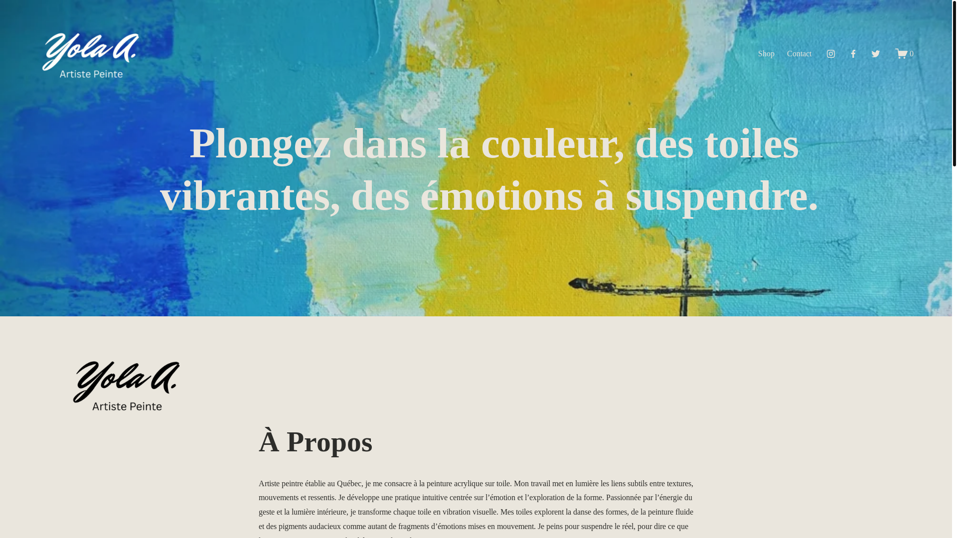 website screenshot of https://toilesvibrantes.art/