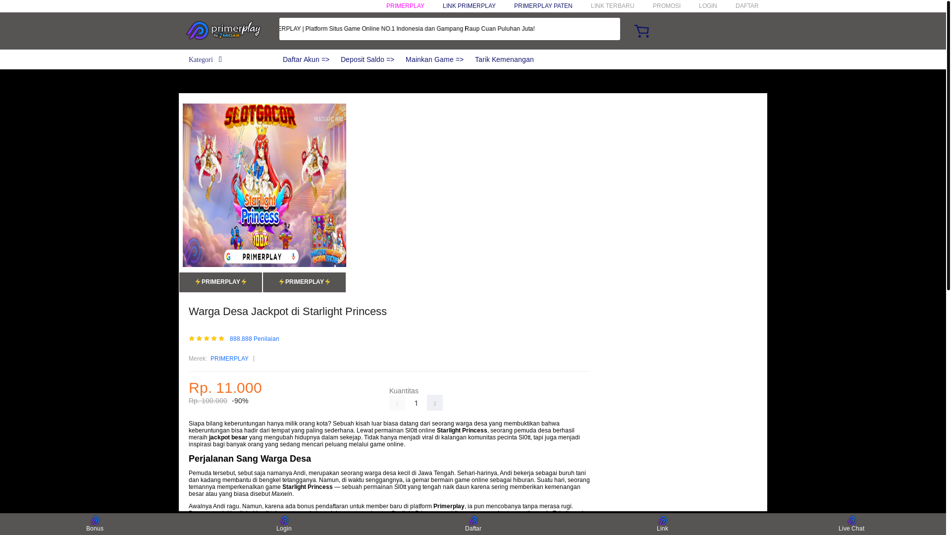 website screenshot of https://warga-desa-jackpot-di-starlight-princess.pages.dev/