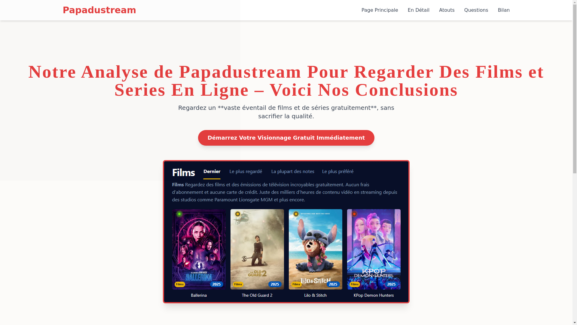 website screenshot of https://papadustream-qmrr.pages.dev/
