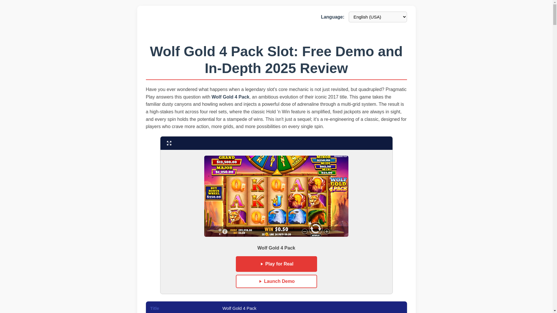 website screenshot of https://wolfgold4pack.com/