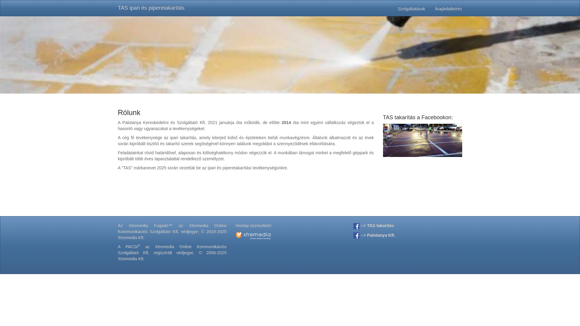 website screenshot of https://tas-takaritas.hu/