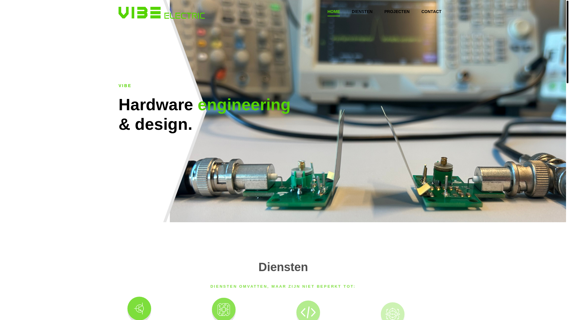 website screenshot of https://vibe-electric.nl/