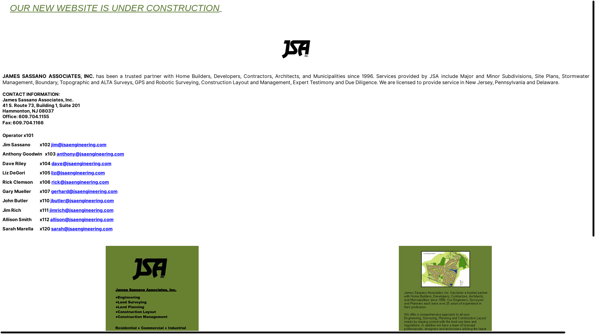 website screenshot of https://jsaengineerings.com/