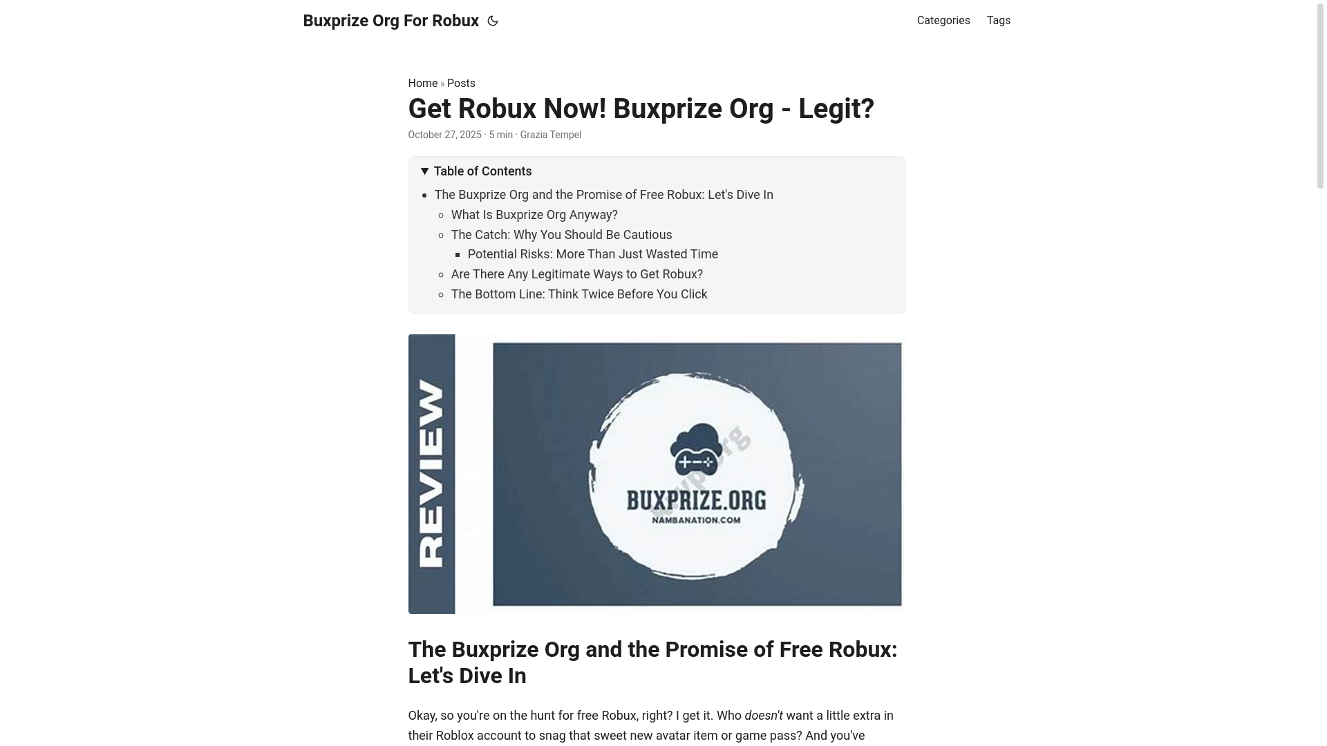 website screenshot of https://buxprize-org-for-robux.pages.dev/