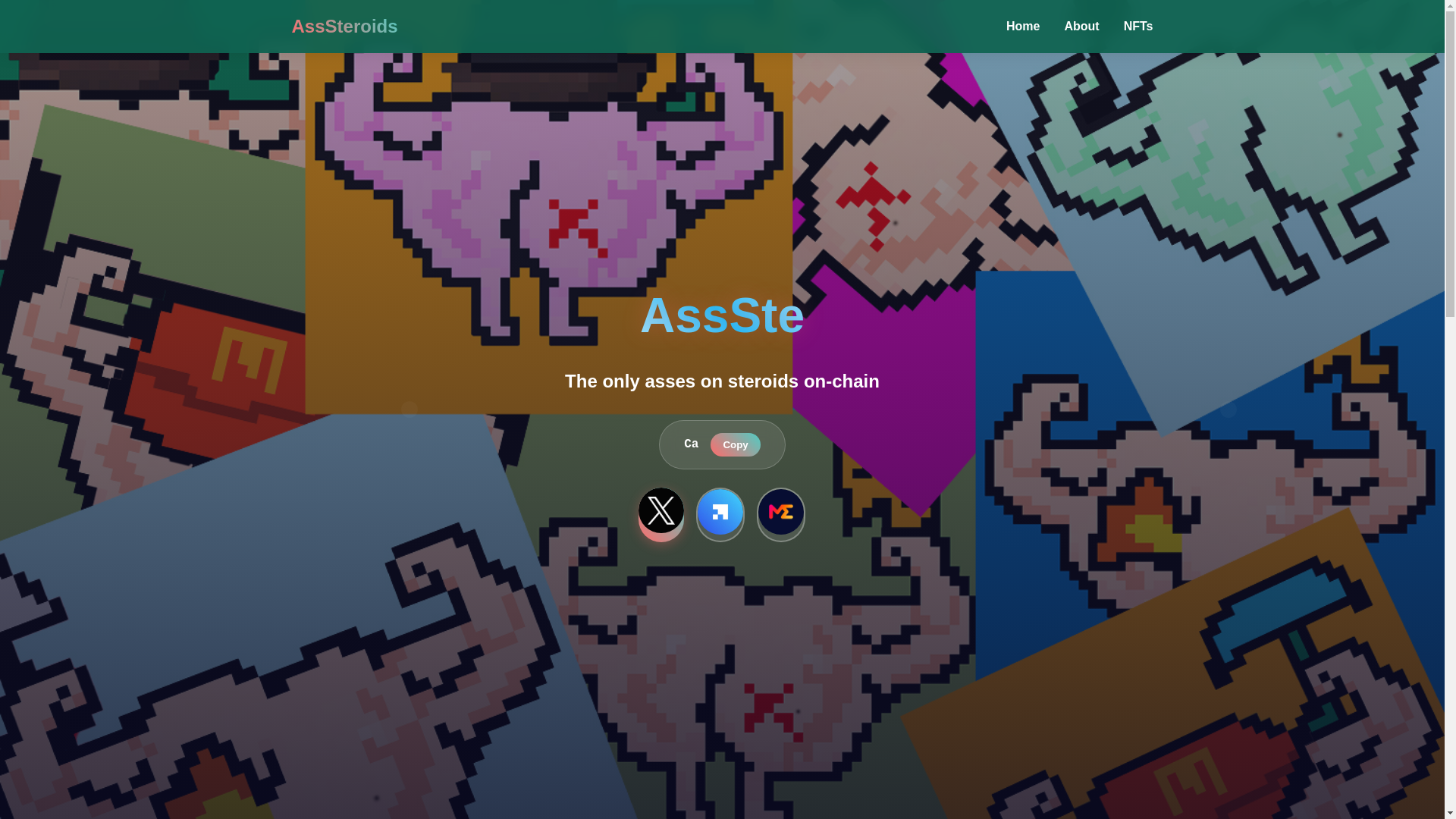 website screenshot of https://ass-steroids.fun/
