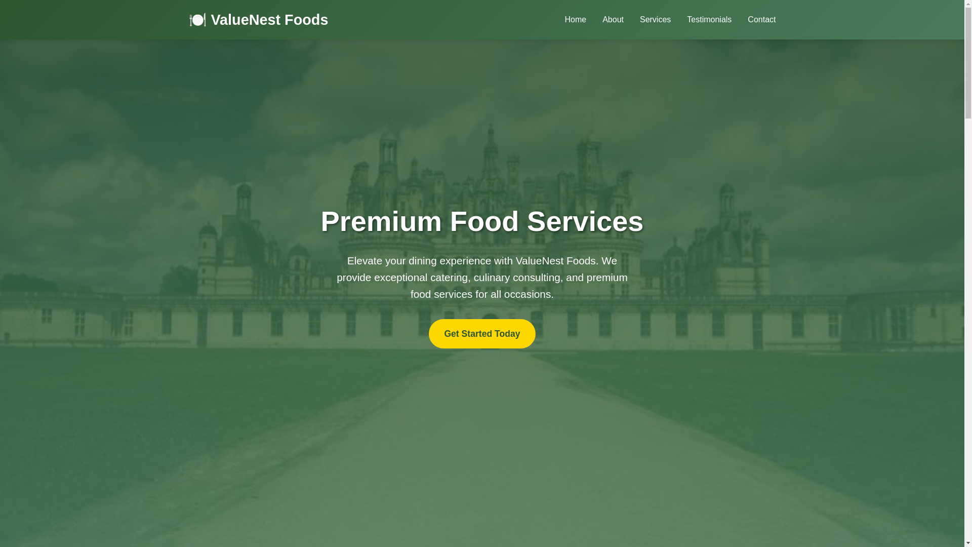 website screenshot of https://valuenestfoods.courses/
