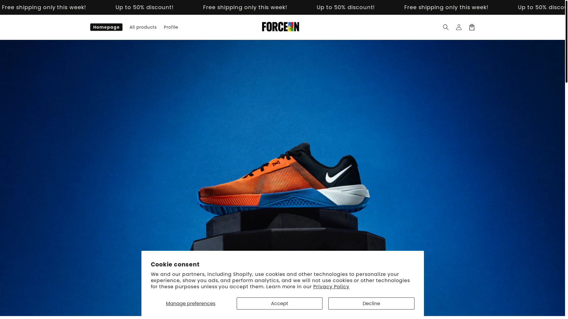 website screenshot of https://forcein-ue.com/