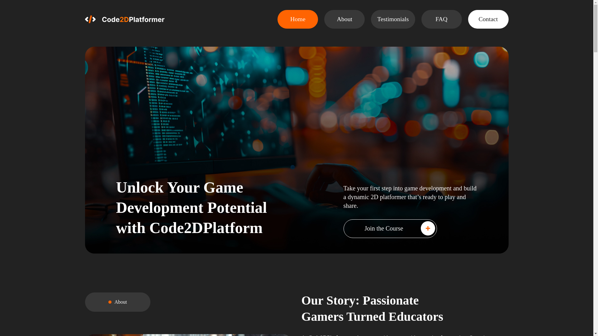 website screenshot of https://code2dplatform.info/