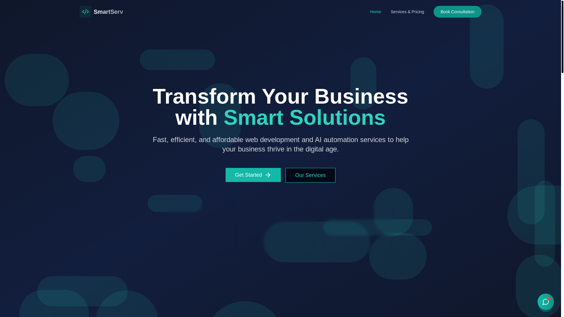 website screenshot of https://smartserv.ca/