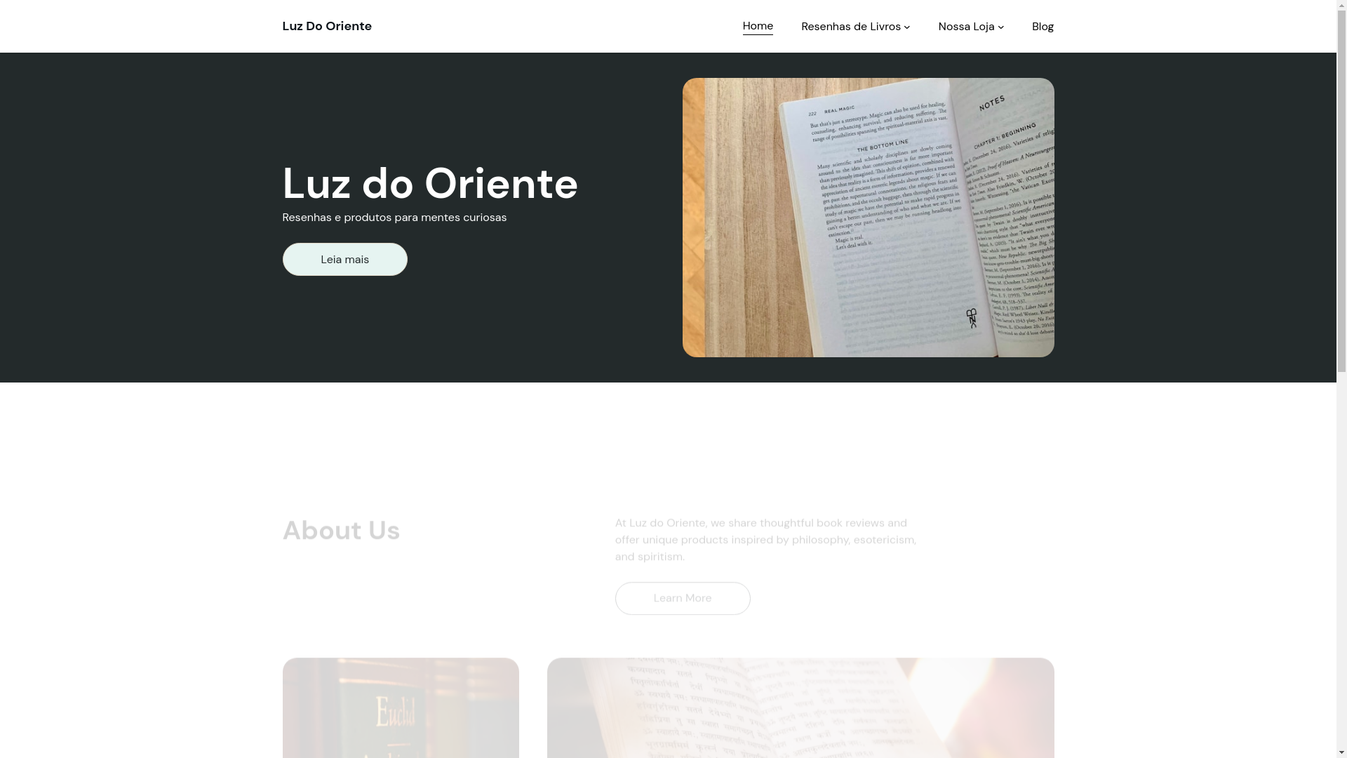 website screenshot of https://luzdooriente.org/