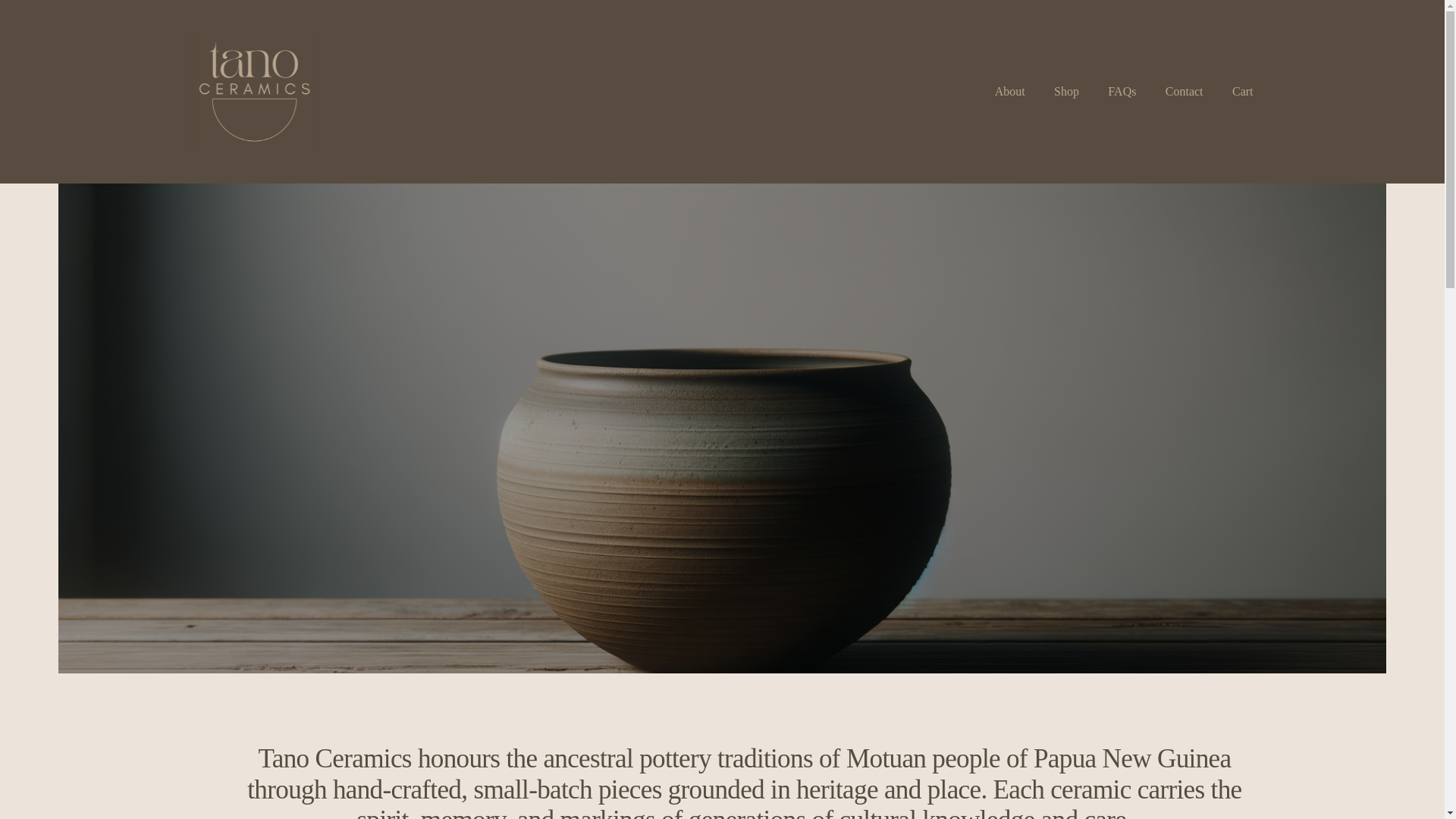 website screenshot of https://tanoceramics.com.au/