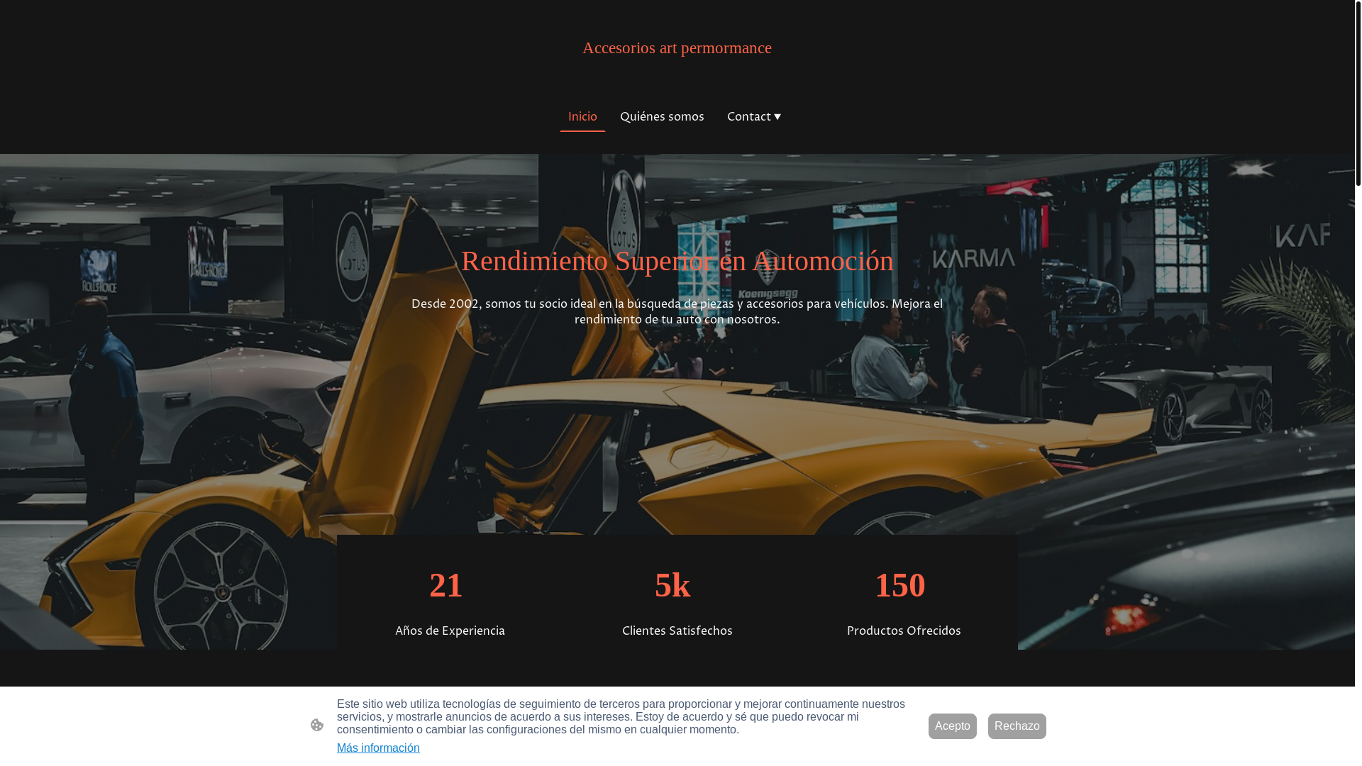 website screenshot of https://accartperformance.es/