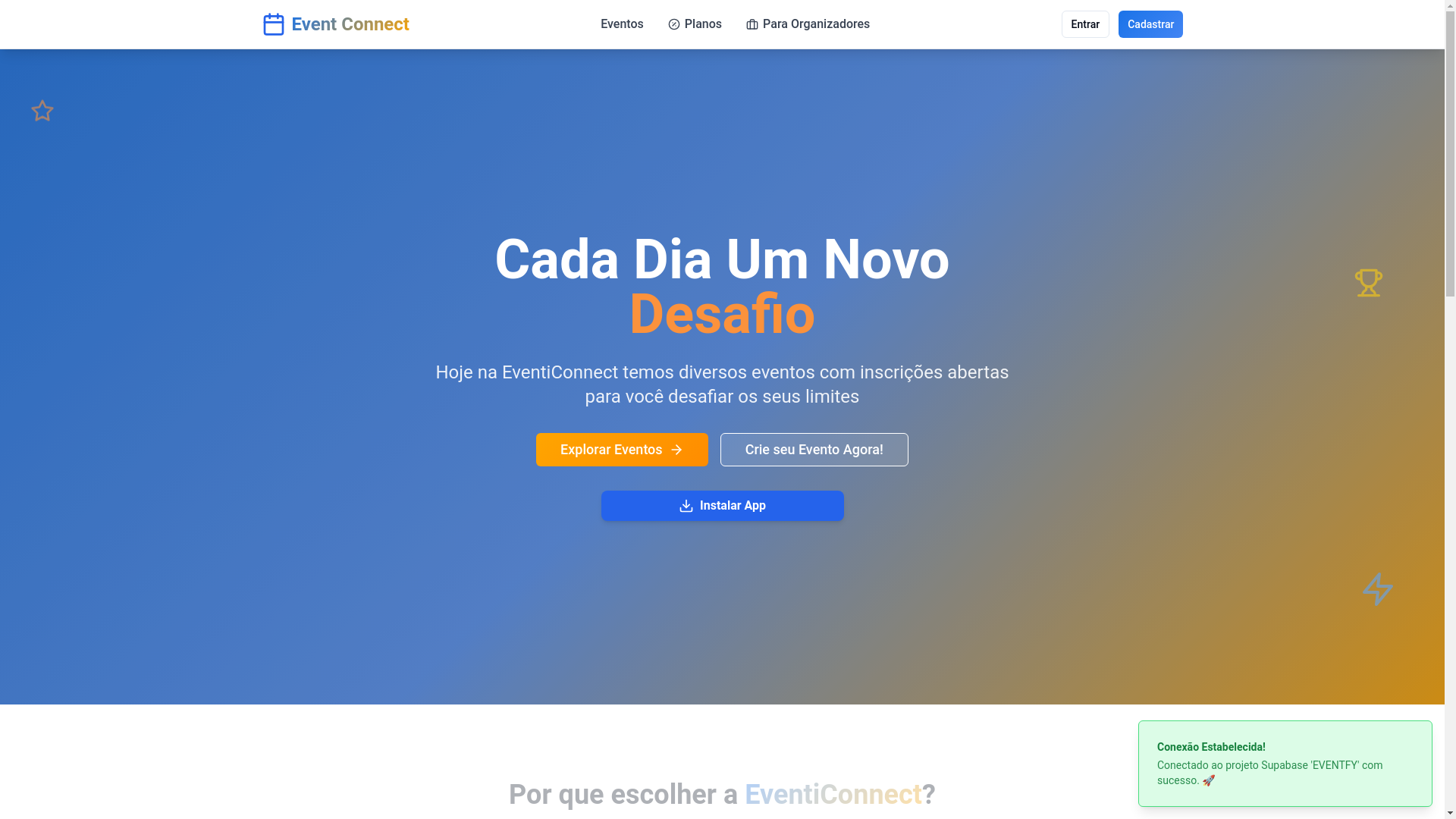 website screenshot of https://event-connect.ch/