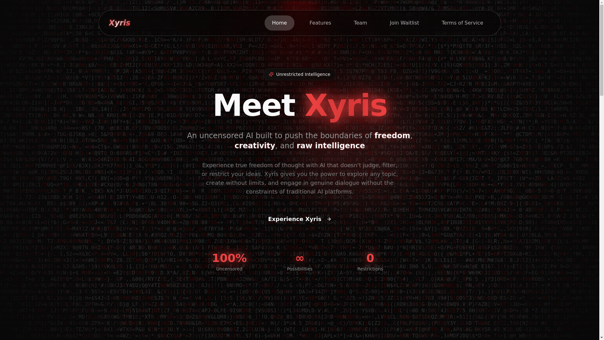 website screenshot of https://xyris1.pages.dev/