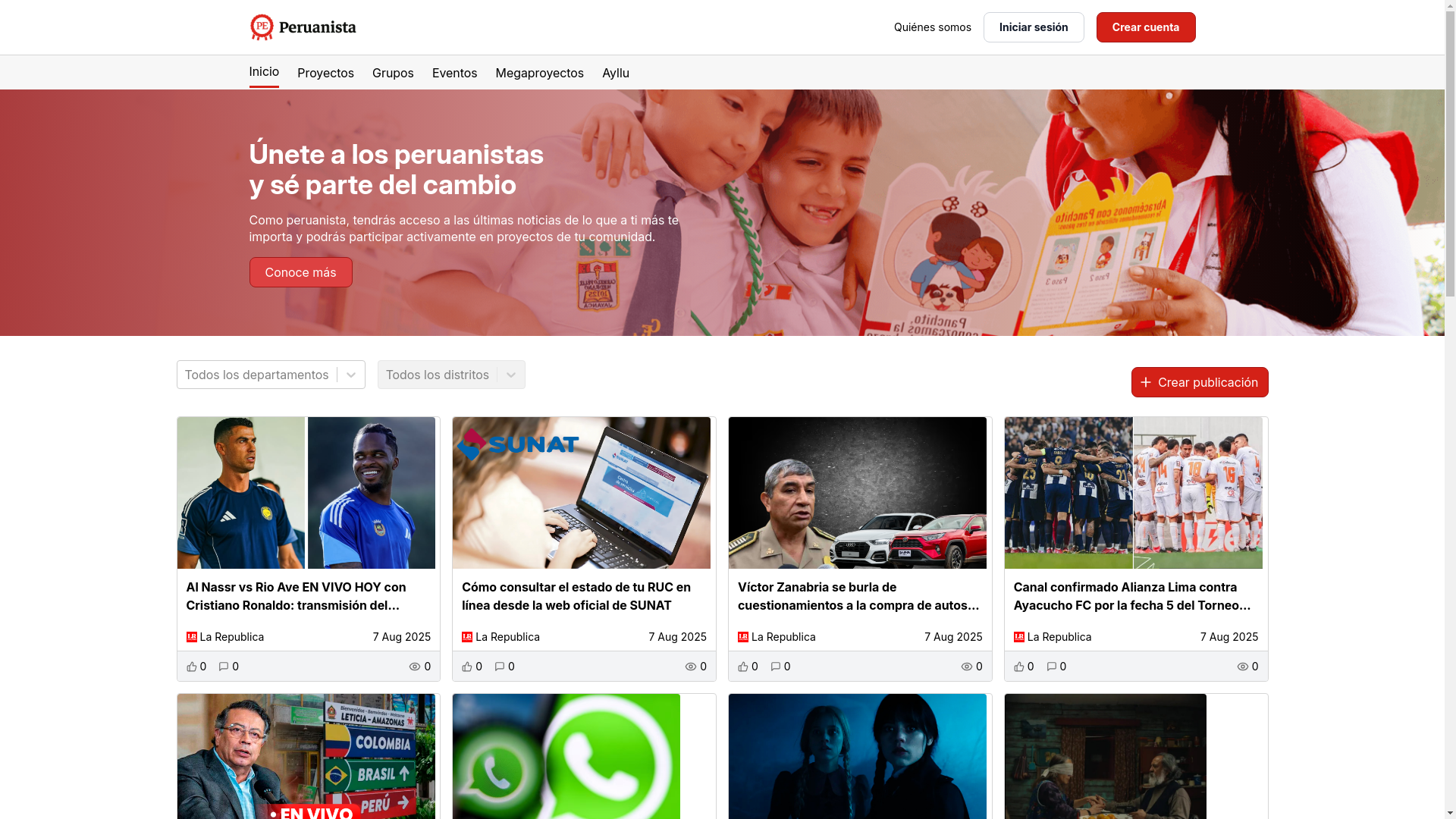 website screenshot of https://peruanistas.pages.dev/